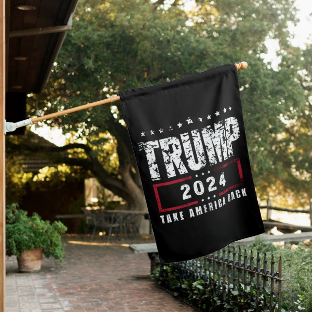 Donald Trump 2024 Take America Back Election  House Flag (In SItu)