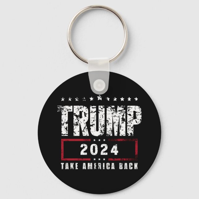 Donald Trump 2024 Take America Back Election  Keychain (Front)