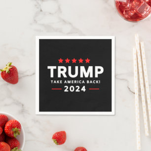 Donald Trump 2024 Take America Back Election  Napkins