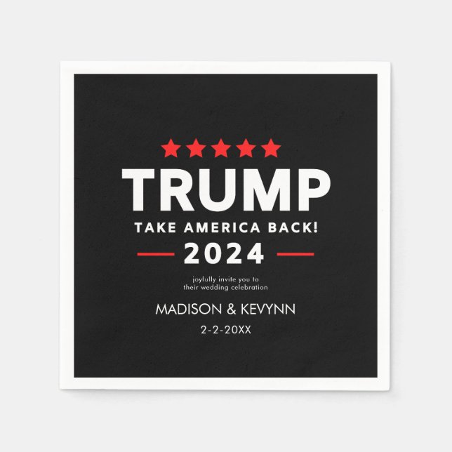 Donald Trump 2024 Take America Back Election  Napkins (Front)