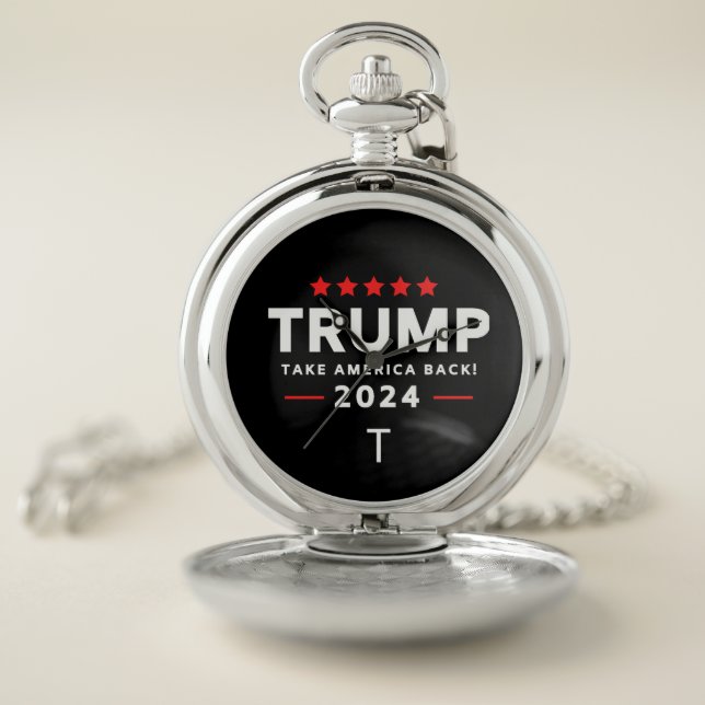 Donald Trump 2024 Take America Back Election  Pocket Watch (Inside)