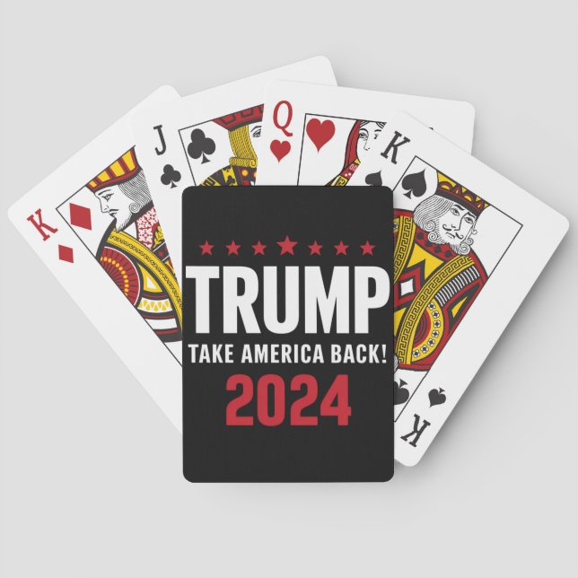 Donald Trump 2024 Take America Back Election Poker Cards (Back)