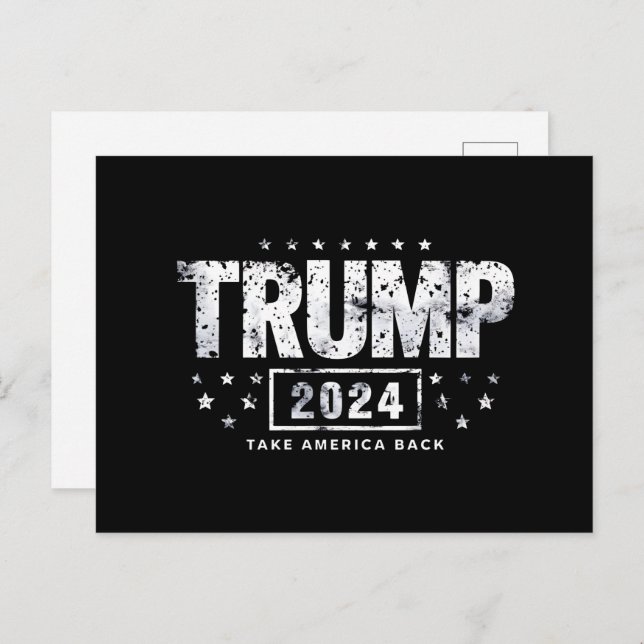 Donald Trump 2024 Take America Back Election  Postcard (Front/Back)