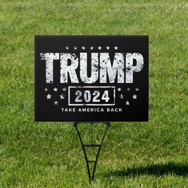 Donald Trump 2024 Take America Back Election  Sign (Insitu)