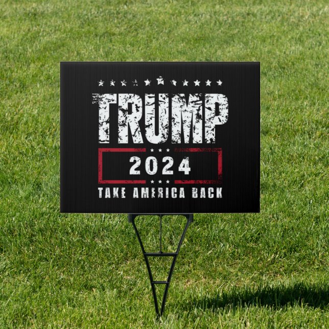 Donald Trump 2024 Take America Back Election  Sign (Insitu)