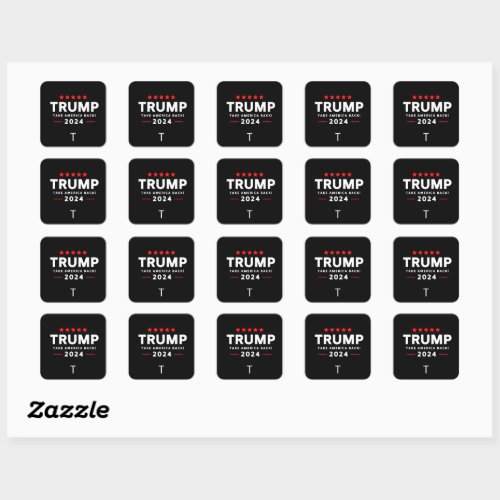 Donald Trump 2024 Take America Back Election  Square Sticker