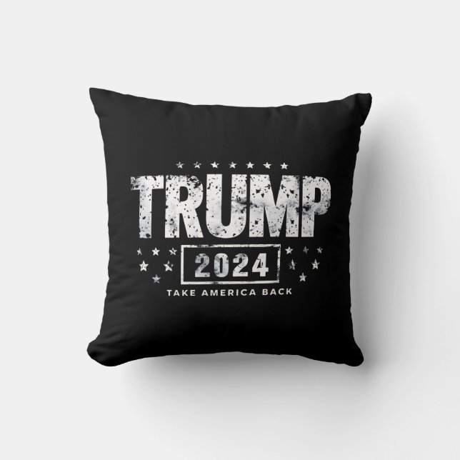 Donald Trump 2024 Take America Back Election  Throw Pillow (Front)
