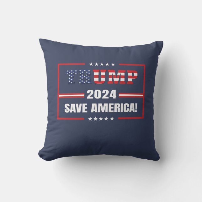 Donald Trump 2024 Take America Back Election Throw Pillow (Front)