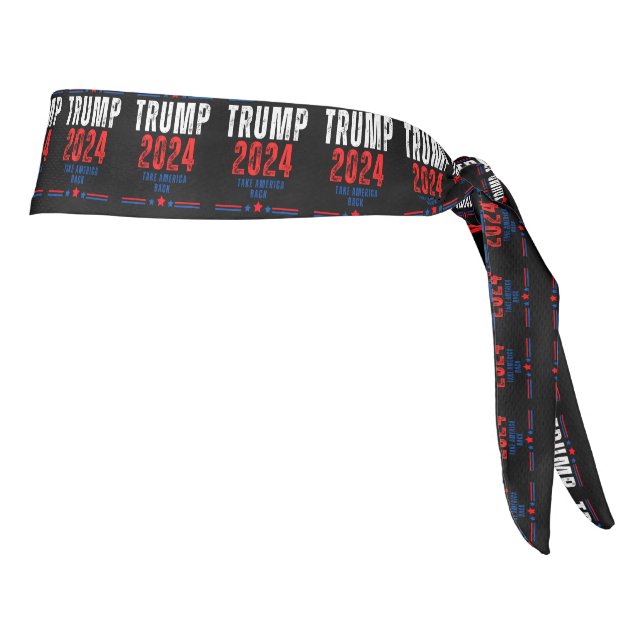 Donald Trump 2024 Take America Back Election  Tie Headband (Rotate 90)