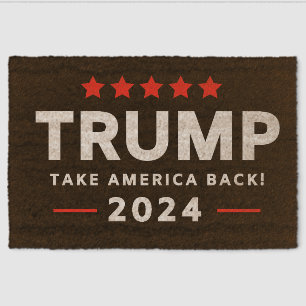 Donald Trump 2024 Take America Back  Fiber Doormat