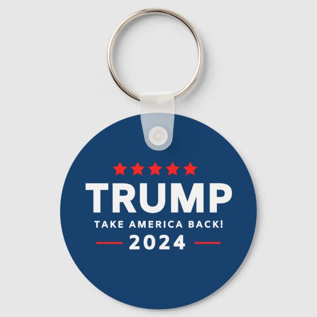 Donald Trump 2024 Take America Back  Keychain (Front)