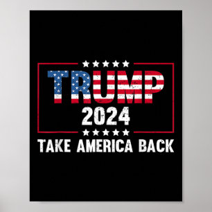 Donald Trump 2024 Take America Back Retro Vintage Poster