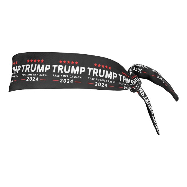 Donald Trump 2024 Take America Back  Tie Headband (Rotate 90)