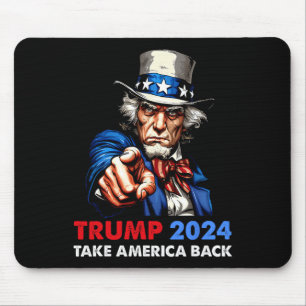 Donald Trump 2024 Take America Ck Uncle Sam Republ Mouse Pad