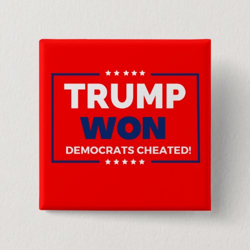 Donald Trump 2024 Trump Won Button