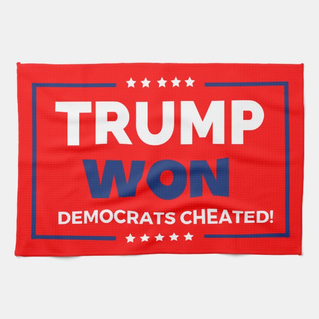 Donald Trump 2024 Trump Won Kitchen Towel (Horizontal)