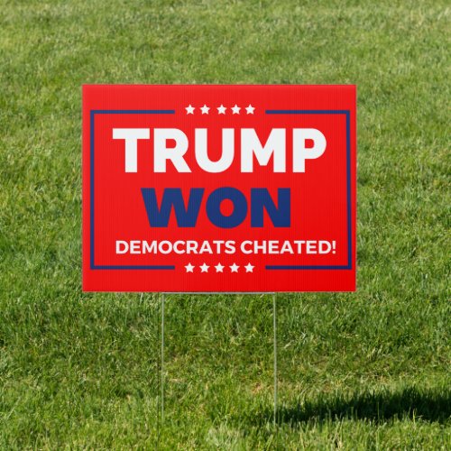 Donald Trump 2024 Trump Won Sign