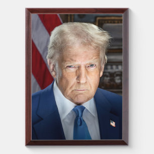 Donald Trump 2025 American President Portrait Award Plaque