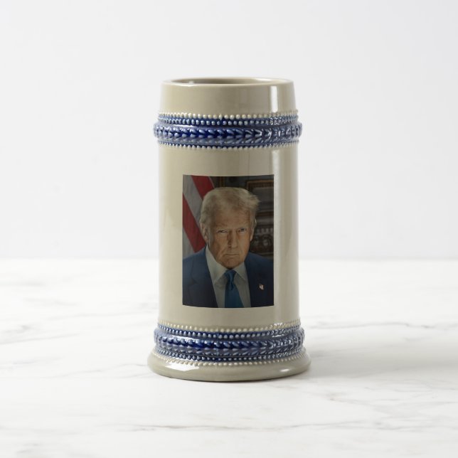 Donald Trump 2025 American President Portrait Beer Stein (Center)