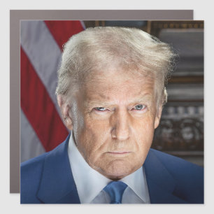 Donald Trump 2025 American President Portrait Car Magnet