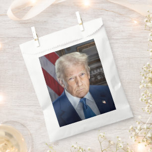 Donald Trump 2025 American President Portrait Favor Bag
