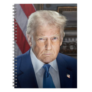 Donald Trump 2025 American President Portrait Notebook