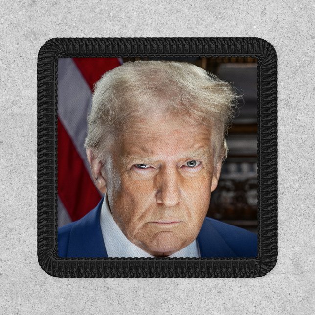 Donald Trump 2025 American President Portrait Patch (Front)