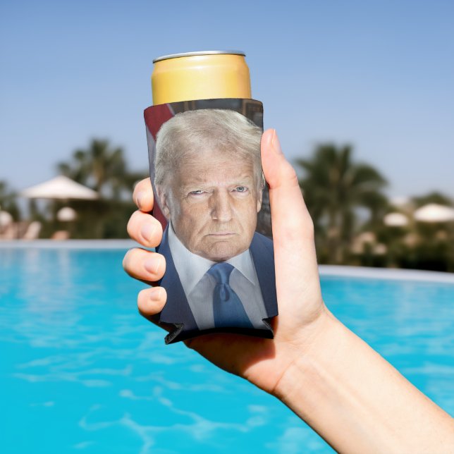 Donald Trump 2025 American President Portrait Seltzer Can Cooler (In Situ Pool)