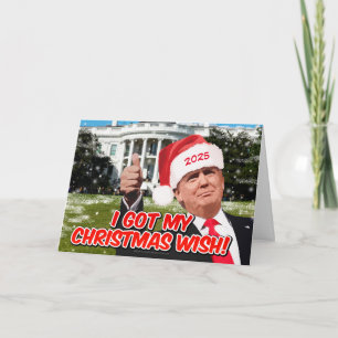 Donald Trump 2025 Cards Funny Christmas Wish
