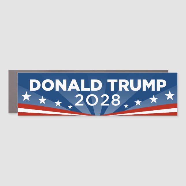 Donald Trump 2028 Bumper Car Magnet (Front)