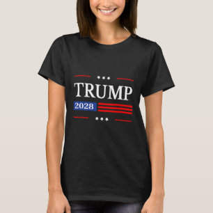 Donald Trump 2028 President American Flag Pro Trum T-Shirt