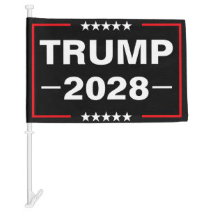 Donald Trump 2028 President Car Flag