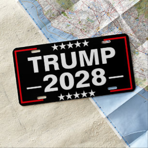 Donald Trump 2028 President License Plate