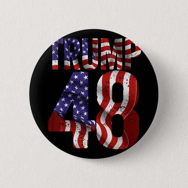 Donald Trump 2028 Trump 45 47 48th President Ameri Button (Front)