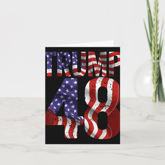 Donald Trump 2028 Trump 45 47 48th President Ameri Card (Front)