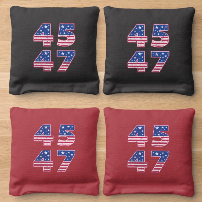 Donald Trump 45-47 Cornhole Bags (Wood)