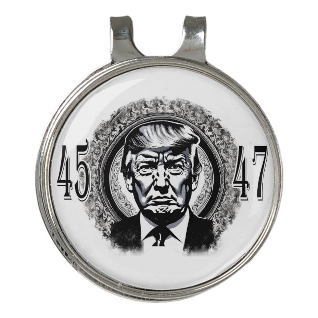 Donald Trump 45/47 Golf Hat Clip (Front)