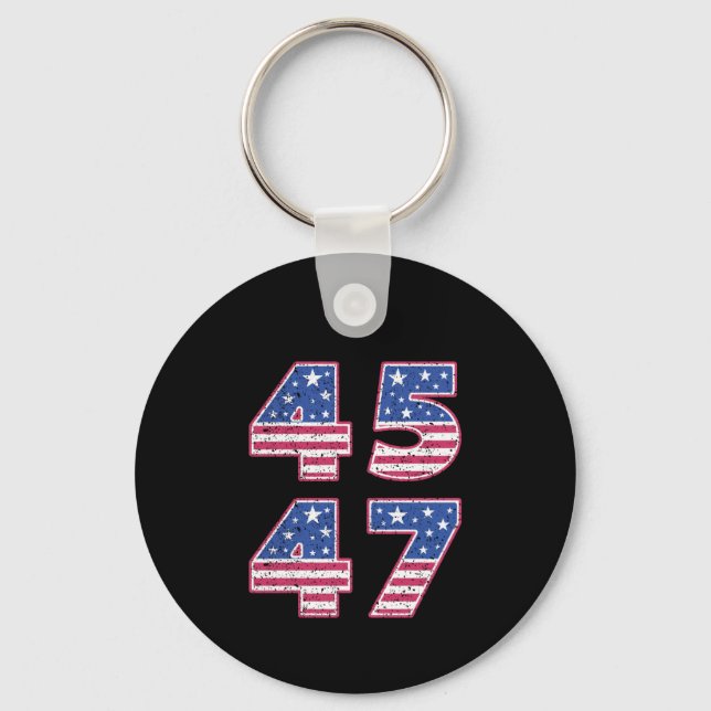 Donald Trump 45-47 Keychain (Front)