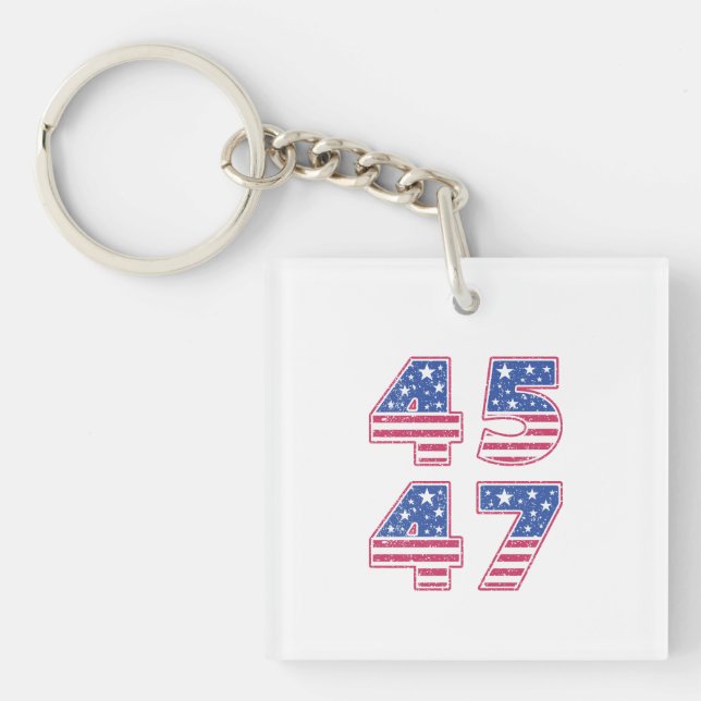 Donald Trump 45-47 Keychain (Front)