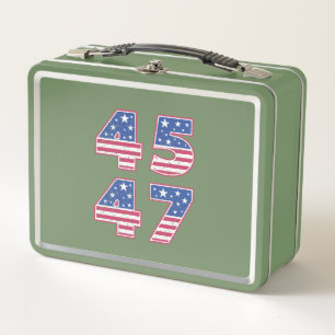 Donald Trump 45-47 Metal Lunch Box