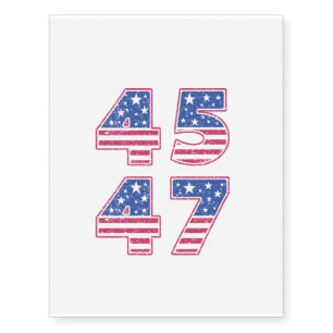 Donald Trump 45-47 Temporary Tattoos