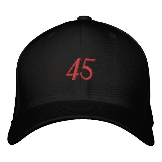 Donald Trump 45 Embroidered Baseball Cap (Front)