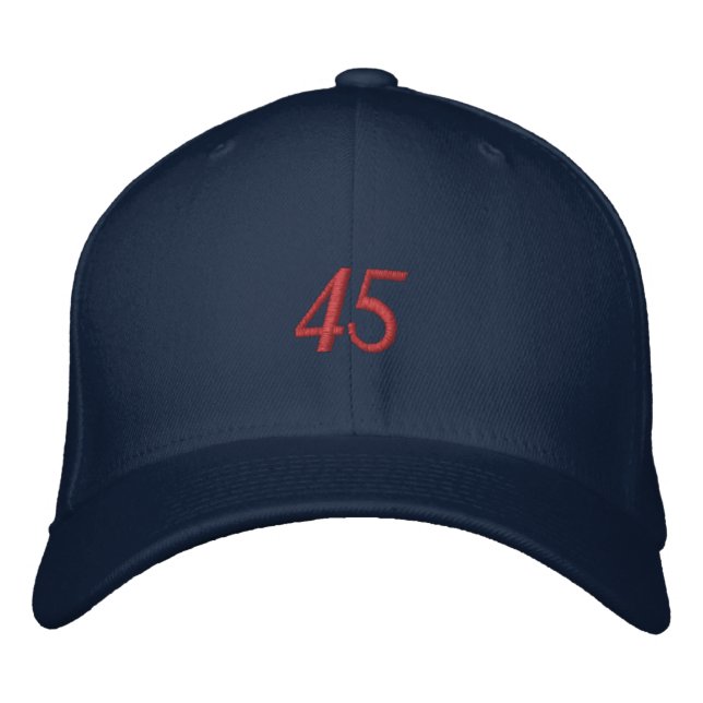 Donald Trump 45 Embroidered Baseball Cap (Front)