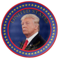 Donald Trump 45 President Plate