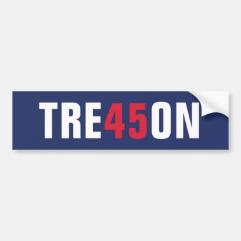 Donald Trump 45 Treason - Impeach This Clown Bumper Sticker by AV_Designs at Zazzle