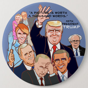 Donald Trump-45th President of the USA. Pinback Button