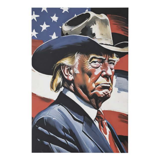 Donald Trump 45th U.S. President Faux Canvas Print (Front)