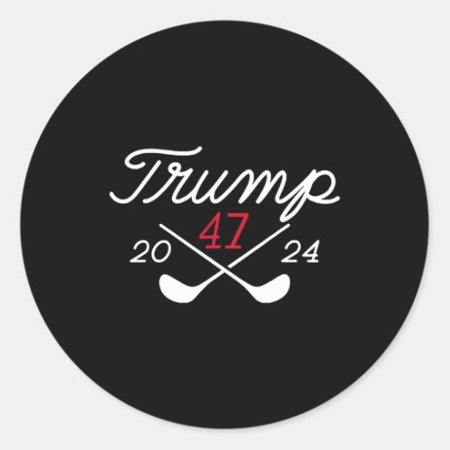 Donald Trump 47 2024  Classic Round Sticker