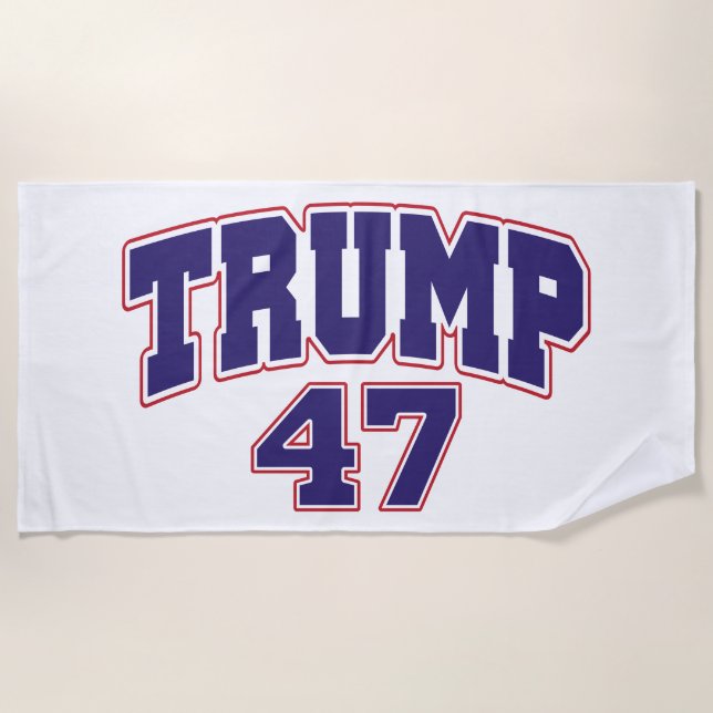 Donald Trump 47 Beach Towel (Front)