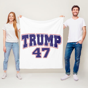 Donald Trump 47 Fleece Blanket